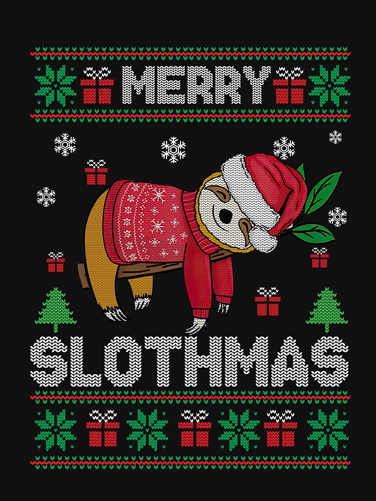 Merry Slothmas Funny Ugly Christmas Pajama For Sloth Lovers by AmariahBlank