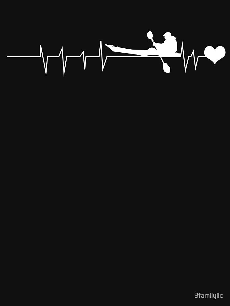 Kayak Heart Beat Tee by 3familyllc