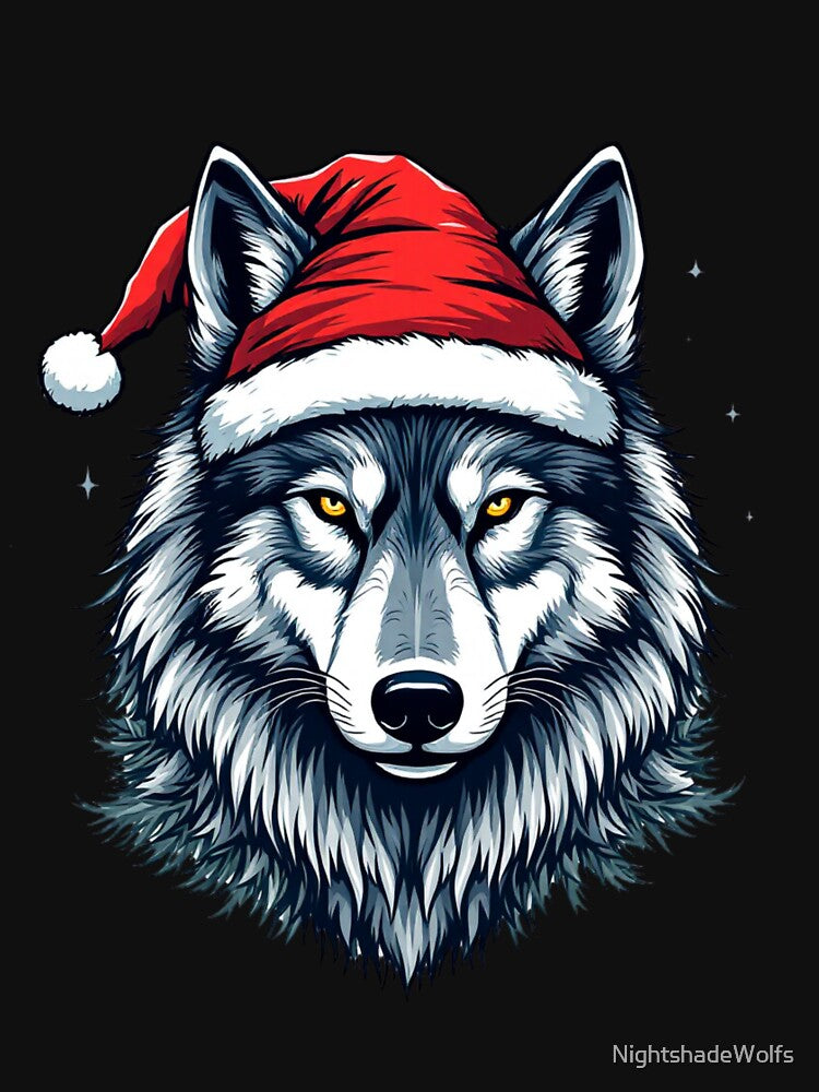 Winter's Howl: A Festive Wolf by NightshadeWolfs
