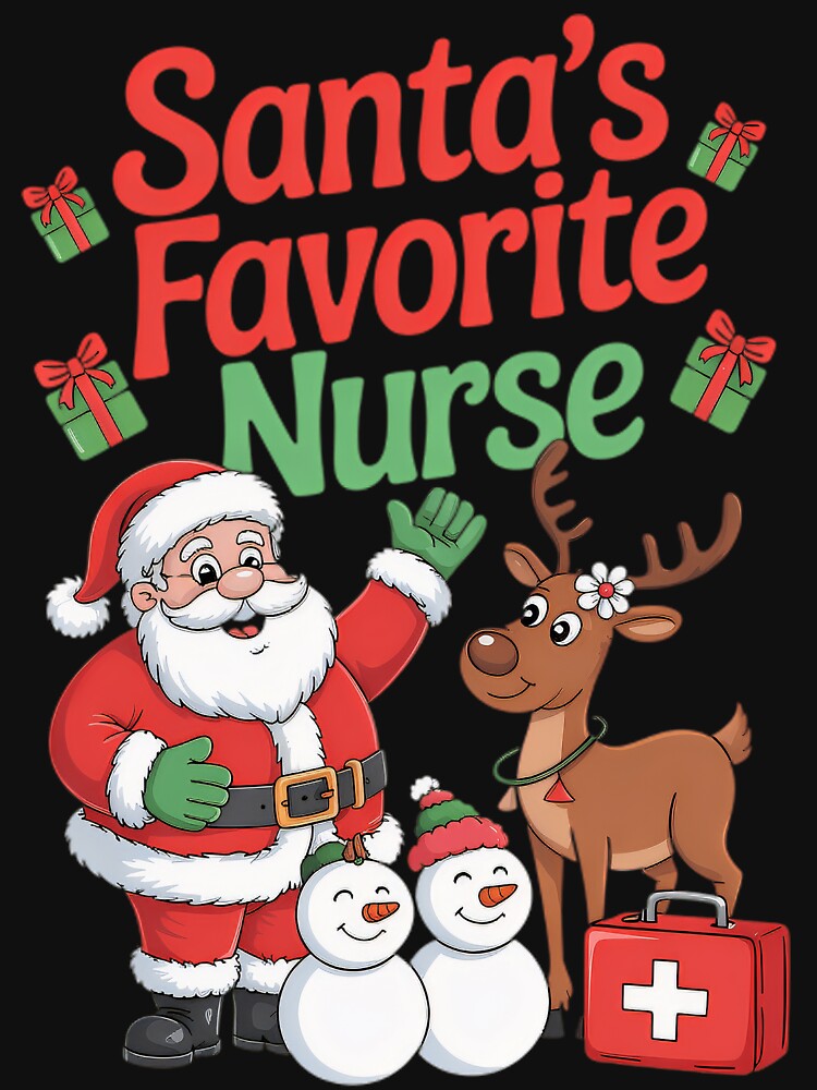 Merry Vintage Christmas Nurse Santas Classic Retro Favorite by Olincristie