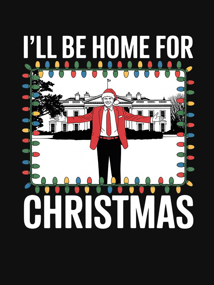 I'll Be Home For Christmas 2024 Santa Trump Xmas Pajamas by sheenmi
