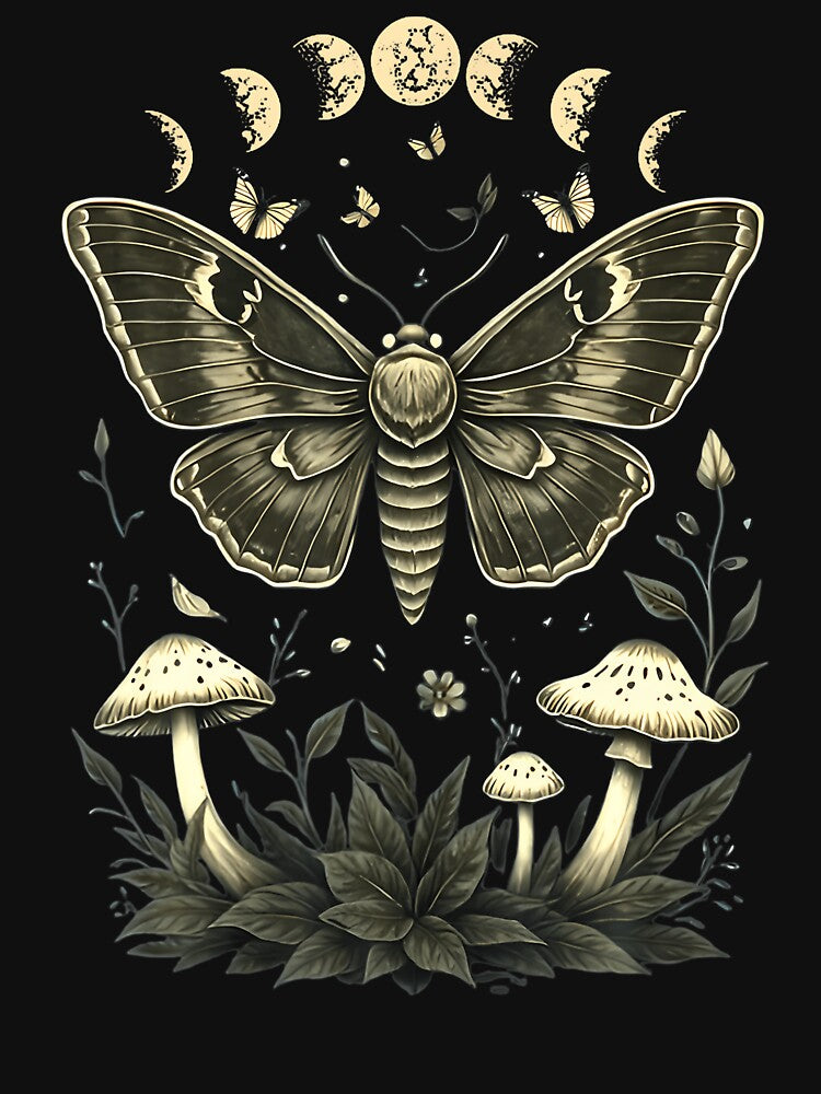 Moth Moon Fairycore Mushroom by KelseyYasuko