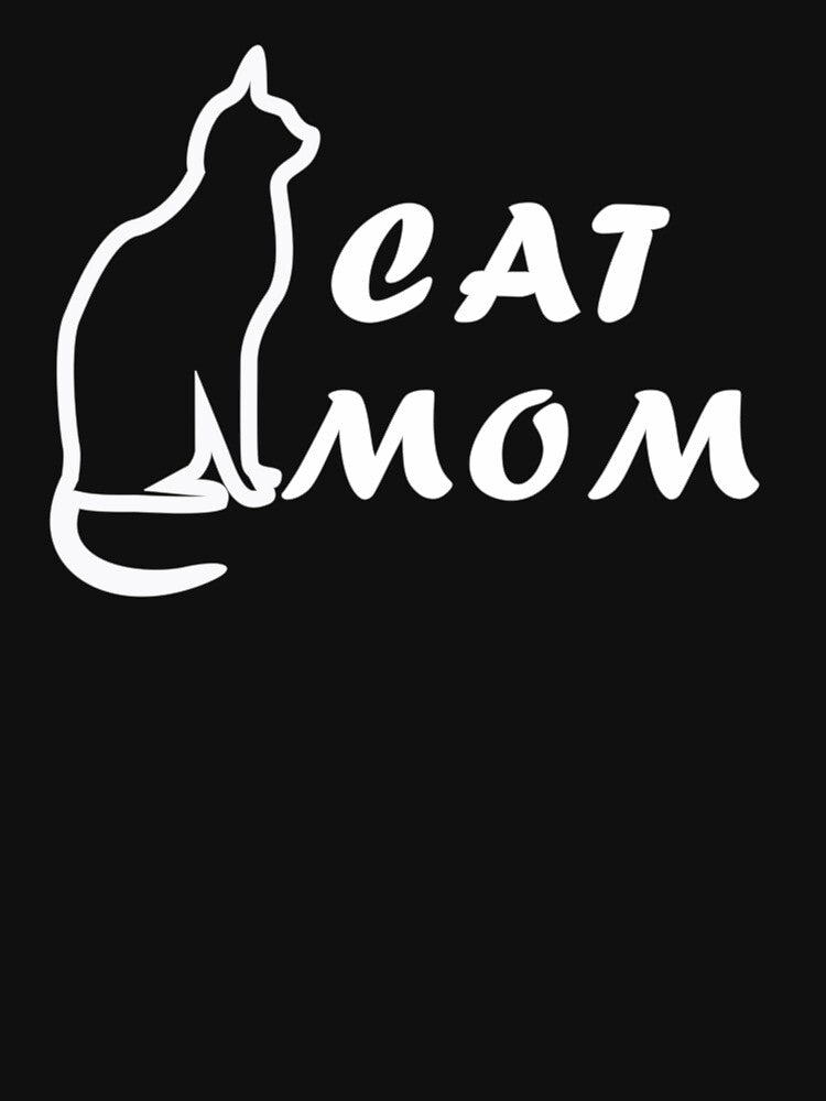 cat mom in the heart, a gift for mom, a cool t-shirt for cat lovers by vilma3000