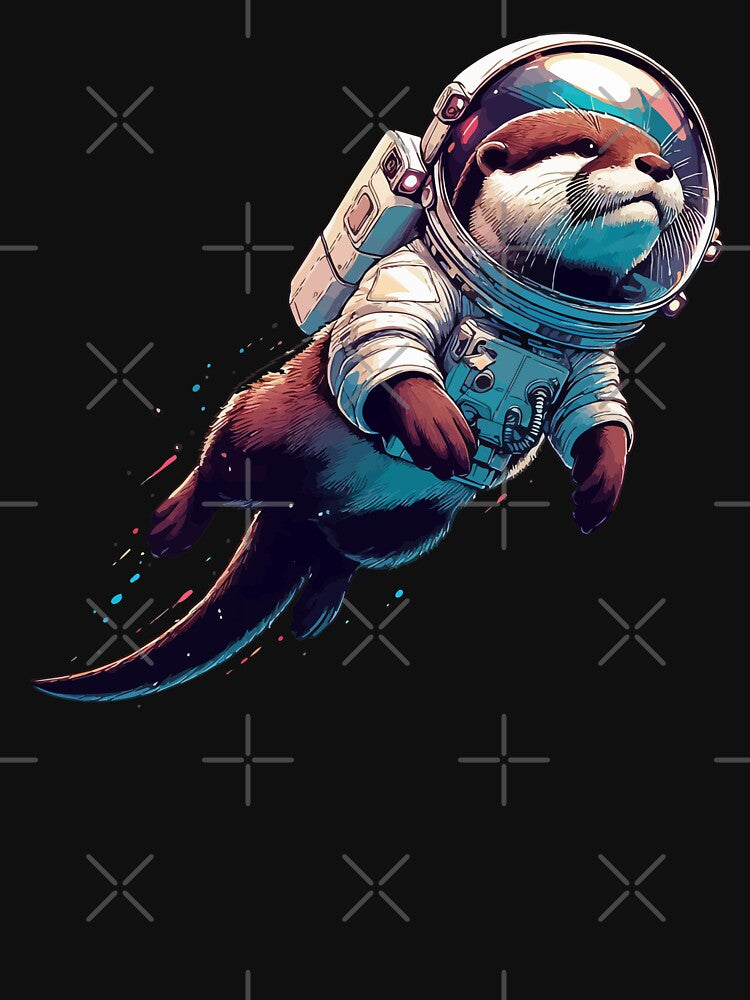 Otter Astronaut in Space by TomFrontierArt