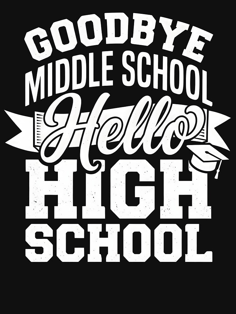 Goodbye Middle School Hello High School - Retro Back to School Freshman by Terbotv