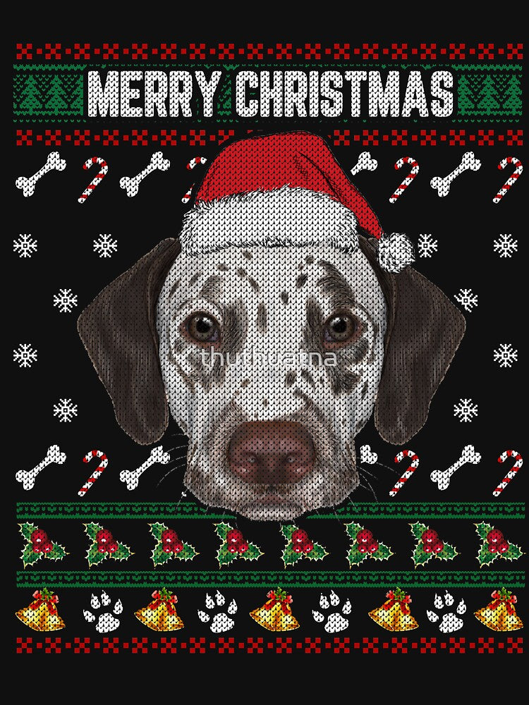 Dalmatian Lovers Ugly Xmas Sweater Merry Christmas T Shirt by thuthuatna