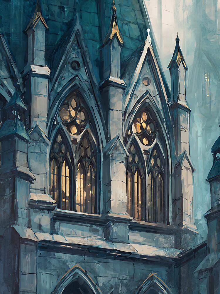 Classic Dark Academia Gothic Architecture by bapupa
