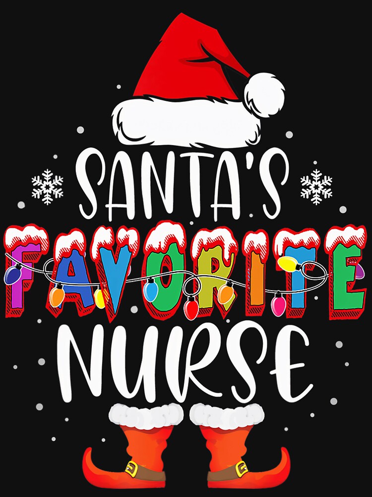 Merry Retro Vintage Santas Christmas Favorite Classic Nurse by Olincristie