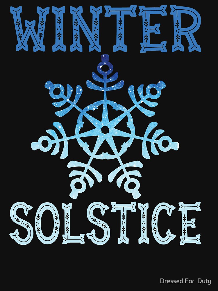 Blue Winter Snowflake Blessed Solstice Yule Cute Gift by Dressed For  Duty