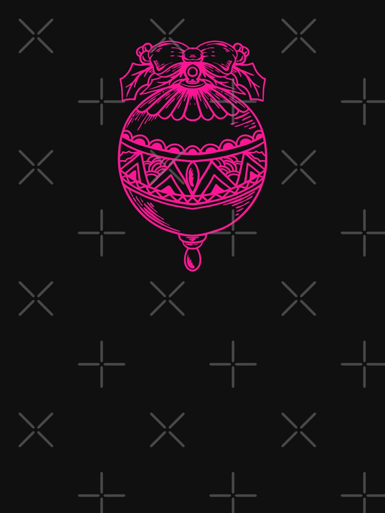 Hot Pink Vintage Christmas Ornament Design by pattern-archive