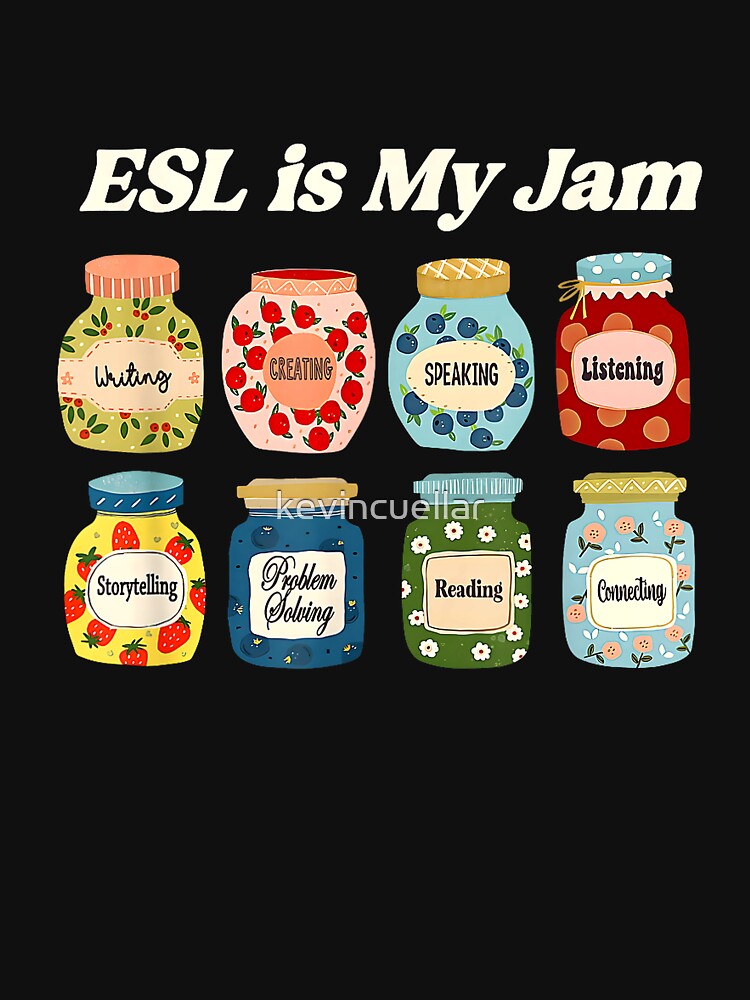 ESL is My Jam English Teacher Christmas Ell ELD EL Ela T-Shirt by kevincuellar
