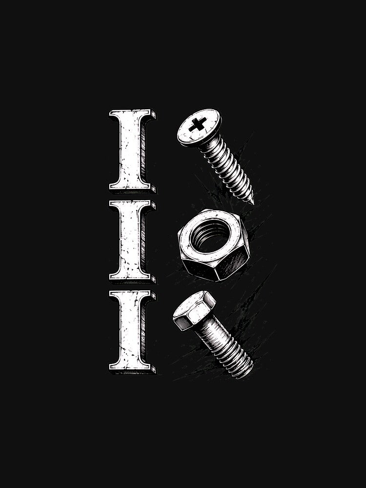 I Love Nuts and Bolts Screw Mechanic Engineer DIY by felixpalette