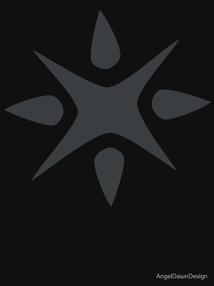 Large Geometric abstract snowflake in dark grey by AngelDawnDesign