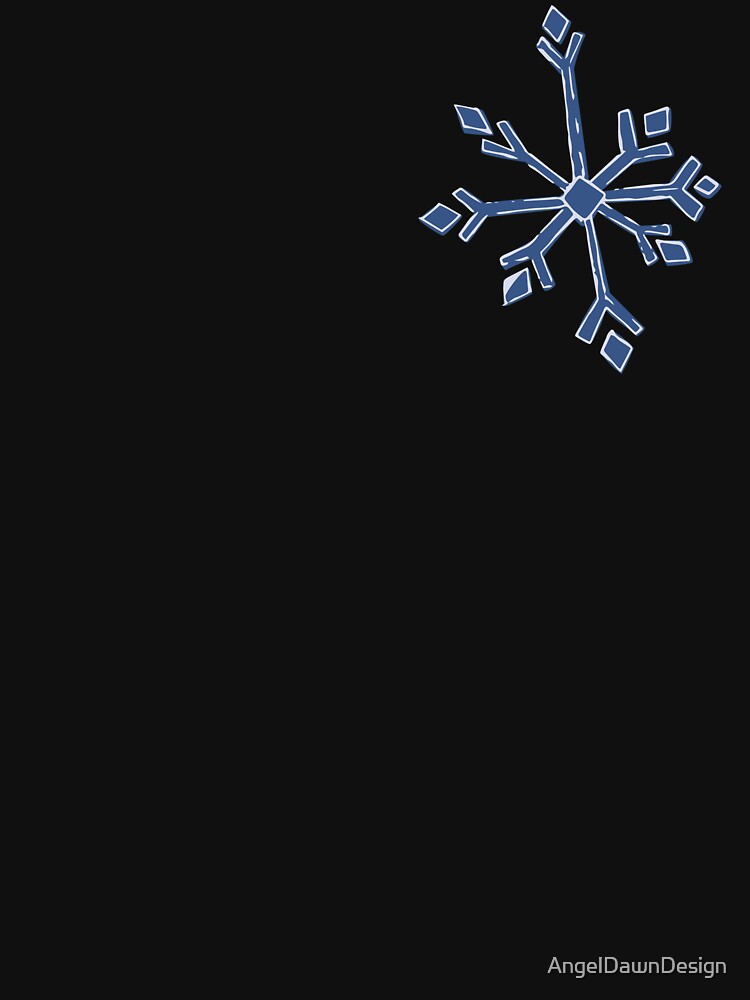 Large Blue Snowflake Winter Illustration 1 by AngelDawnDesign