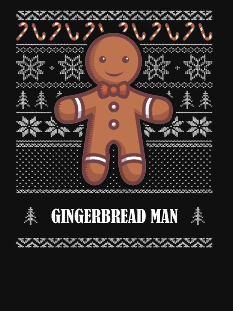 Christmas Sweater Gingerbread Man Couples Mask Tshirt by Clavitaps