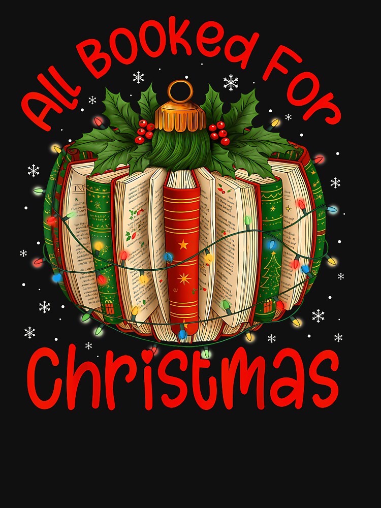 All Booked For Christmas Book Ornament Librian Teachers Kids by merlinnears