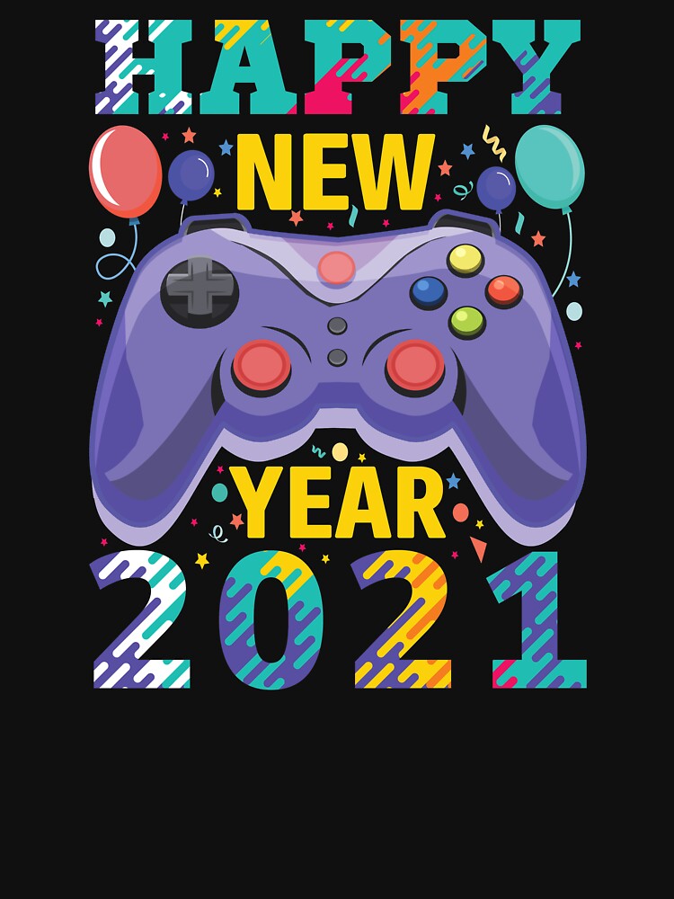 Happy New Year Gaming Gift Design for Gamer 2021 by Joxxio