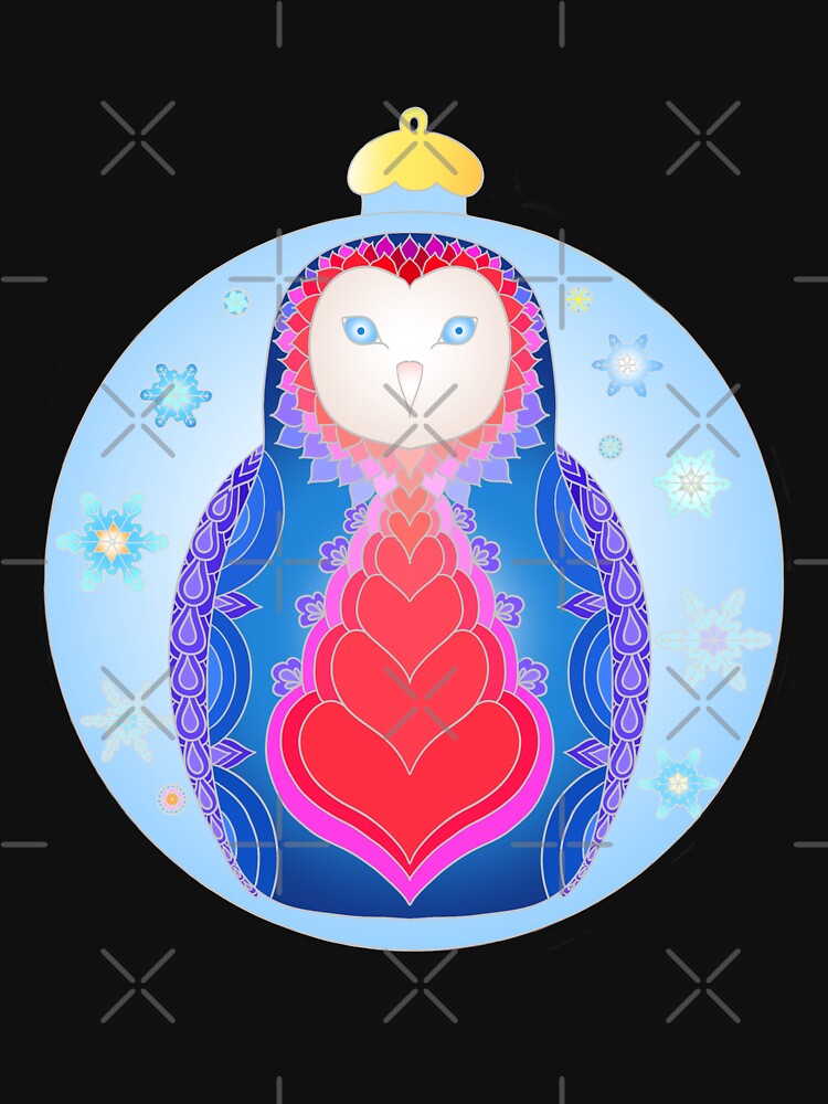 Christmas Owl ornament by Jarafelart