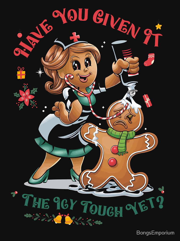 Funny Christmas Nurse Gingerbread Man ICU Holiday Humor by BongsEmporium