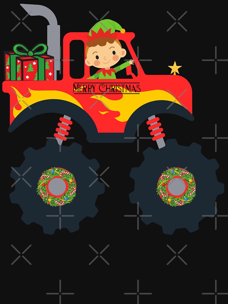 Christmas Elf Riding Monster Truck by Vibbin4Life33