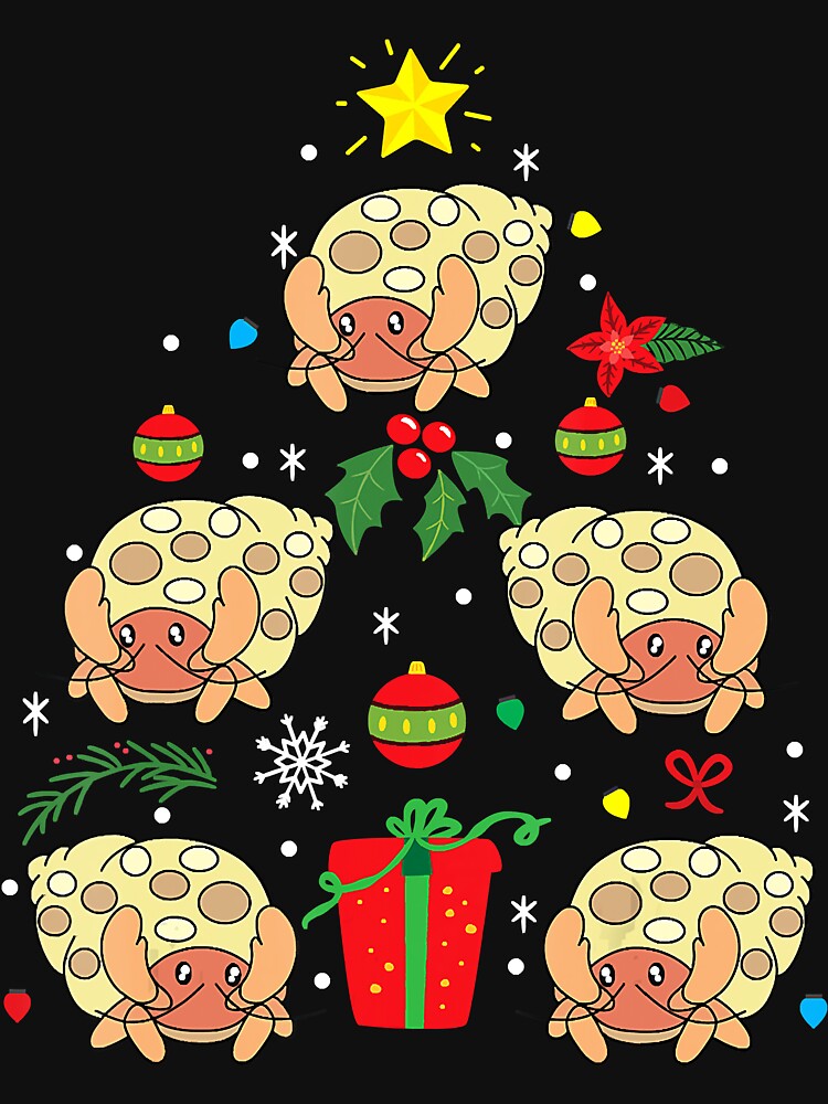 Hermit Crab Christmas Ornament Tree Funny Gift T-Shirt by ZhenKangFang
