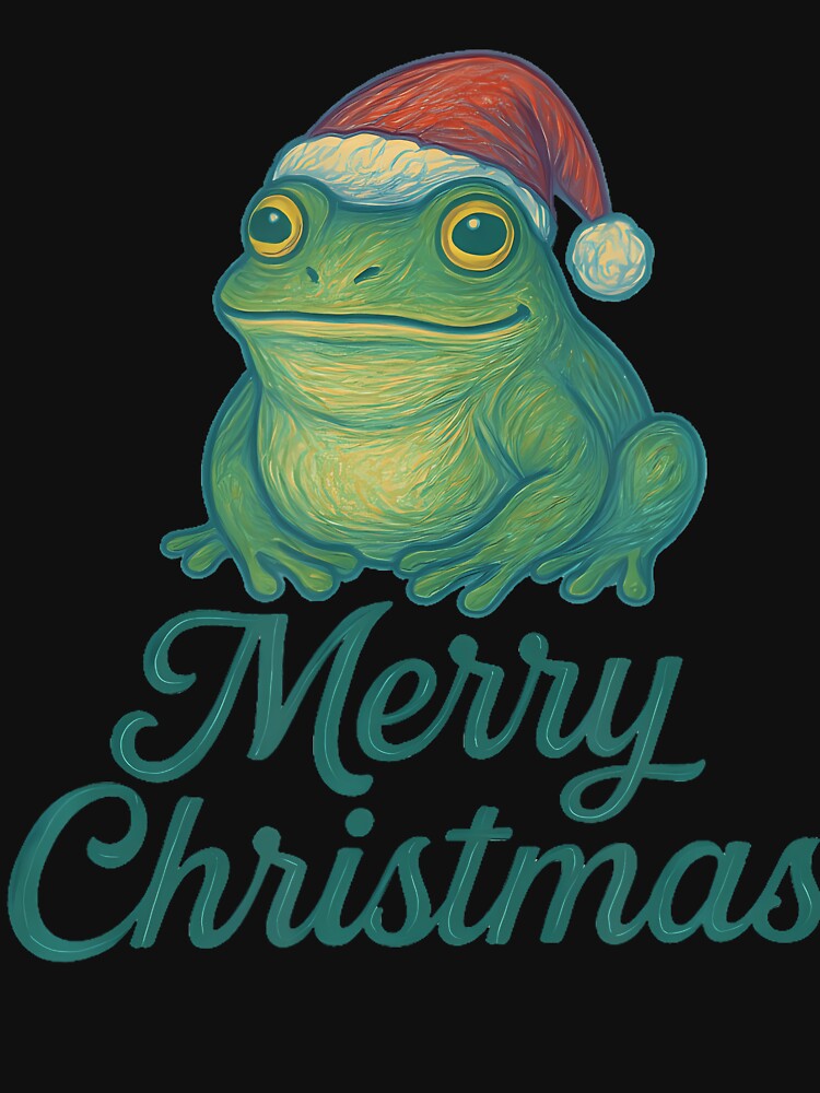 Merry Christmas Froggy Cute Frog Xmas Holiday Frogs by CarmelaConstan