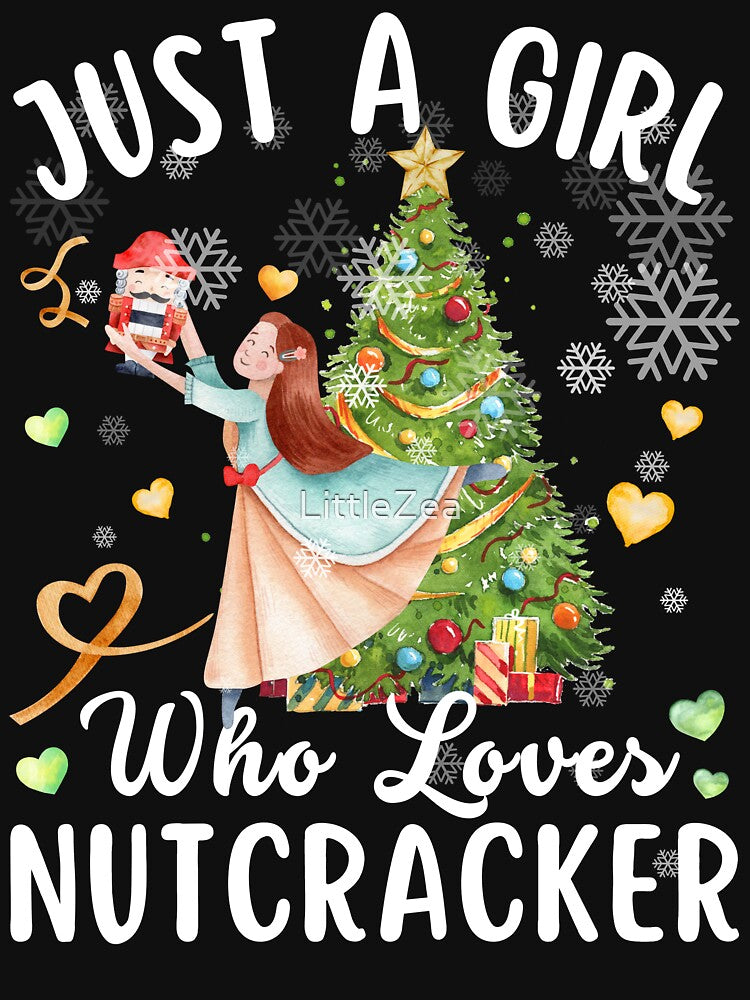 Watercolor Just A Girl Who Loves Nutcrackers Squad Christmas Ballet Dancing by LittleZea