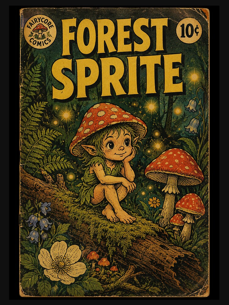 Fairycore Mushroom Sprite Forest by bapupa