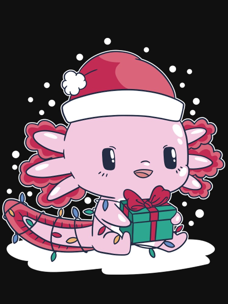 Funny Christmas Cute Axolotl Cartoon by SamuelFranz