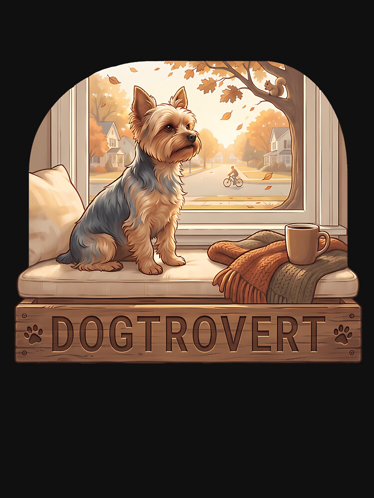 Vintage Dogtrovert Yorkie Neighborhood Watch by HUBERitC-oCYCN