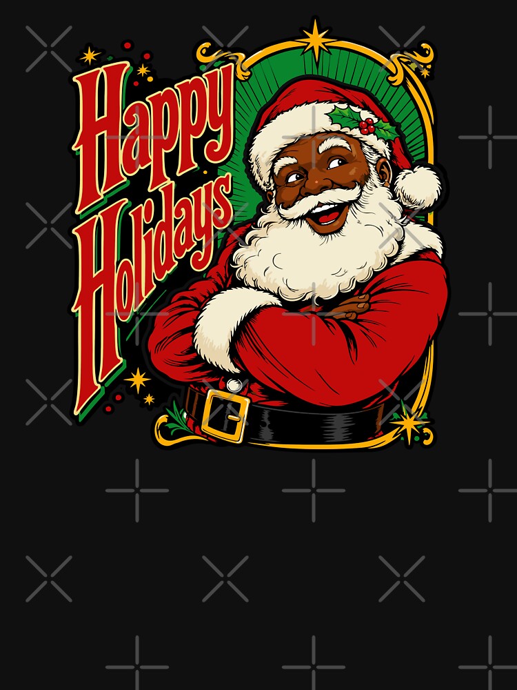 African American Christmas Santa Claus Happy Holidays Diversity by alenaz