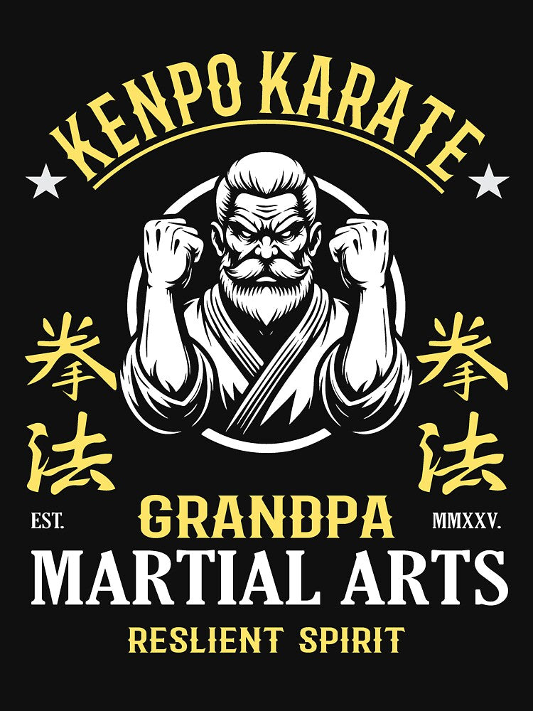Kenpo Karate Grandpa - With the saying: Resilient Spirit by RetroMaritalArt
