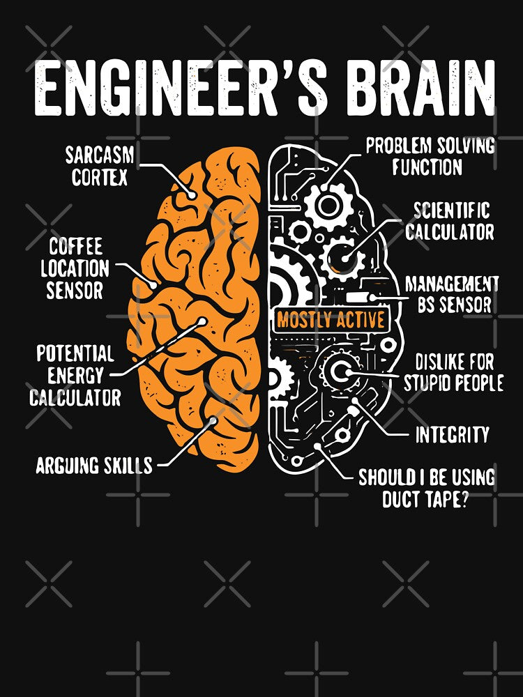Engineer's Brain Engineering Humor Problem Solver by SofiBlair