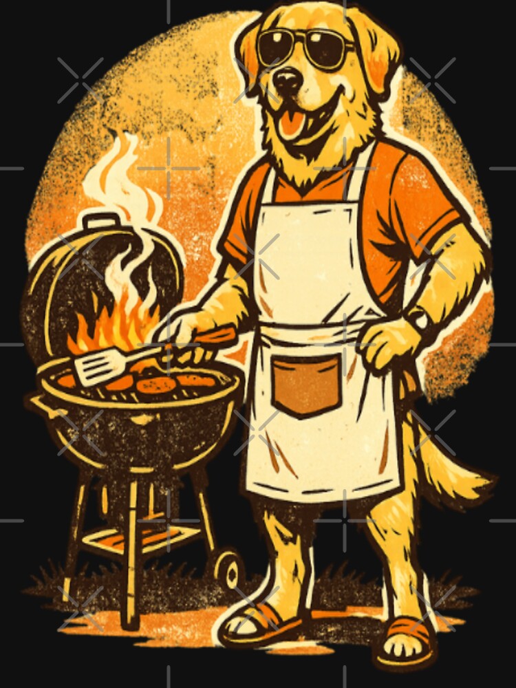 BBQ Labrador Dad Retro Grill Gift by PawPrintCustom