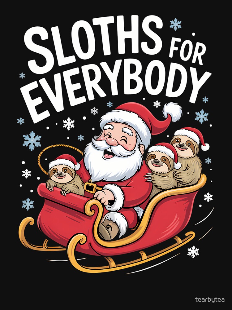 Funny Sloth Christmas Xmas by tearbytea