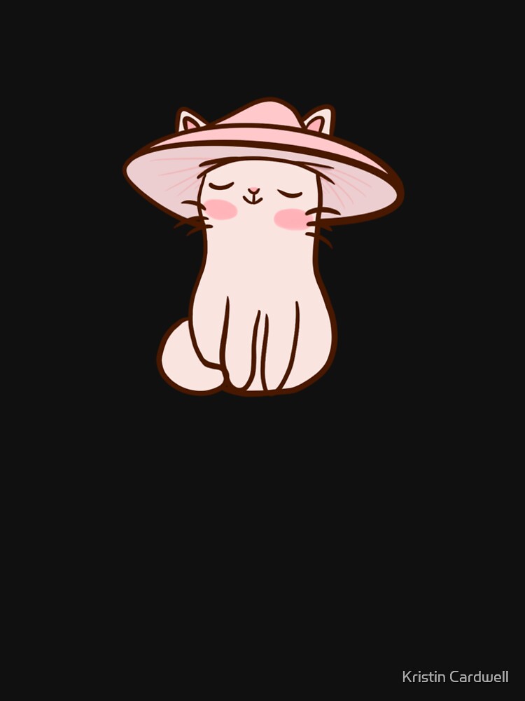 Pink Mushroom Kitty by Kristin Cardwell