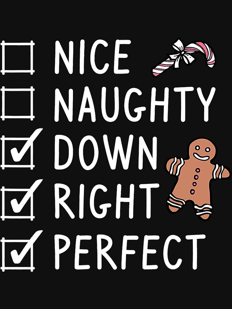 Nice Naughty Down Right Perfect Christmas Pajamas Gift by sfi2071