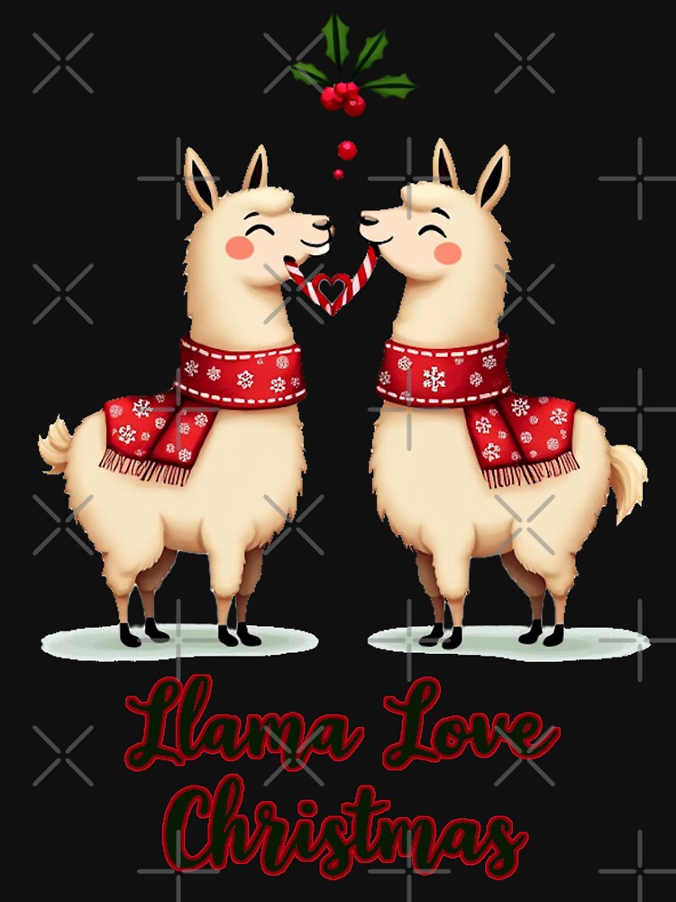 Adorable llamas wearing matching  Christmas scarves by southerndoll67
