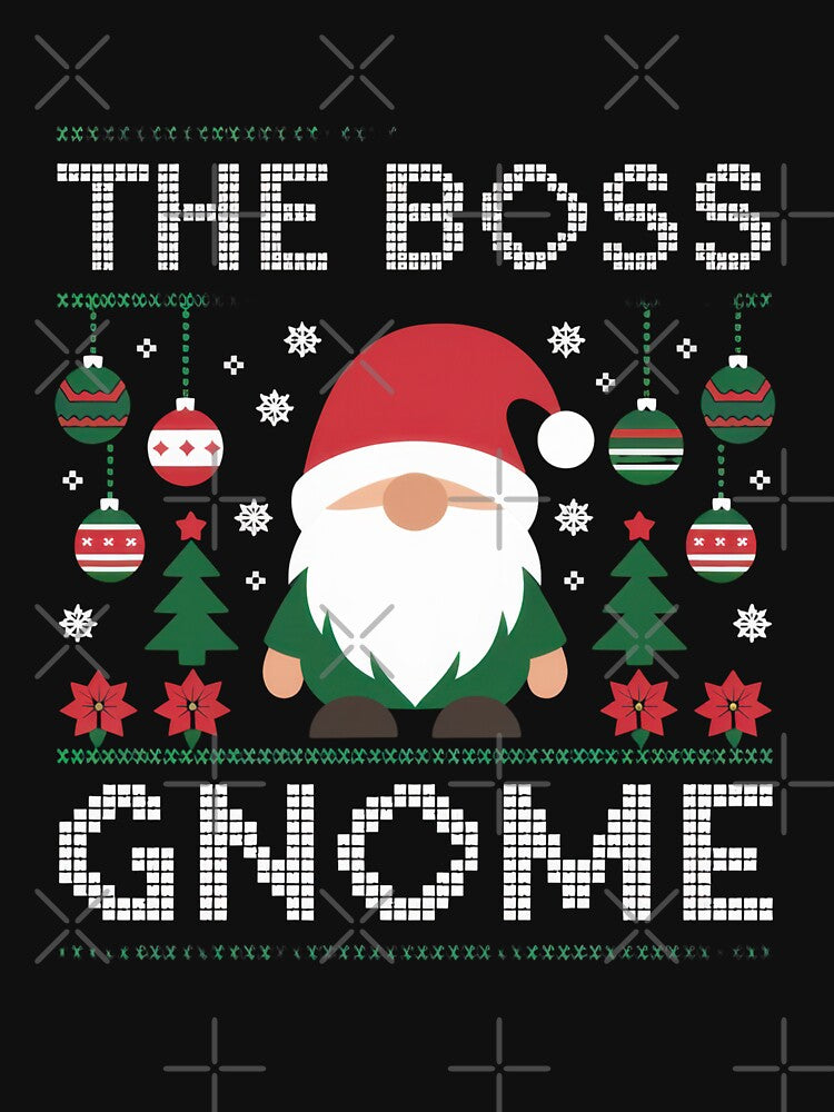 The Boss Gnome Funny Christmas Gnome Holiday by Hananiah Merch