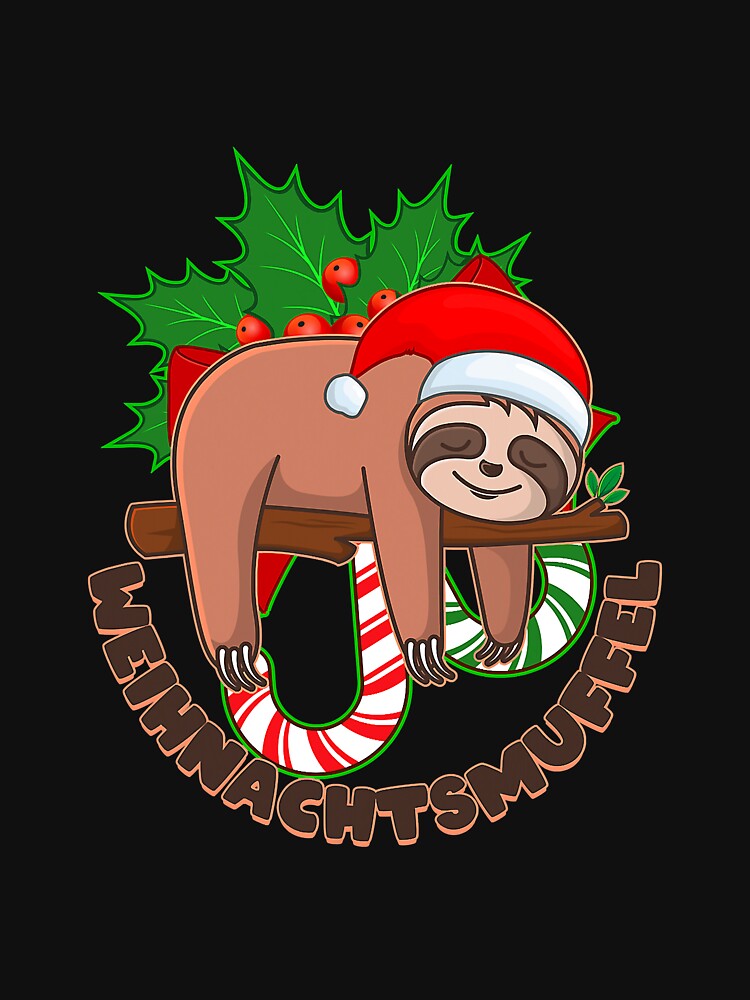 Ugly Christmas Sloth Grumpy German by thailam4598