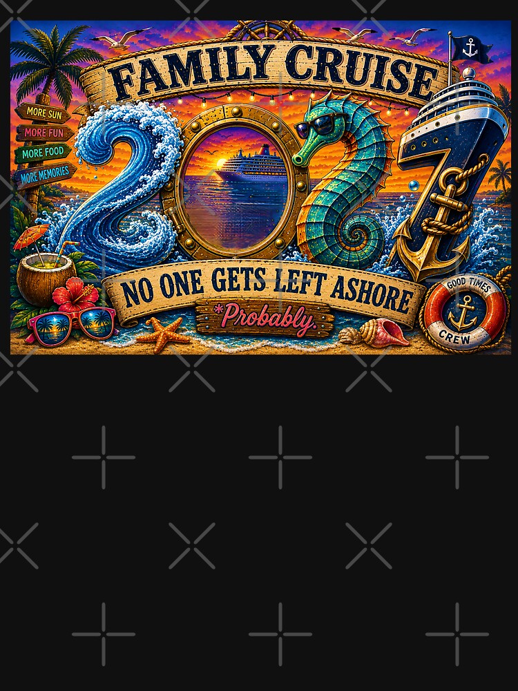 TRAVEL COLLECTION - FAMILY CRUISE - 2027 - NO ONE GETS LEFT ASHORE - PROBABLY v3 by WheelieGdArt