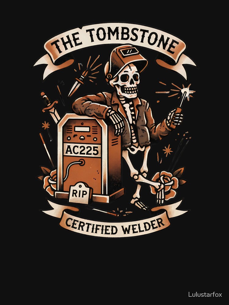 The Tombstone Halloween Welder Tattoo Style by Lulustarfox