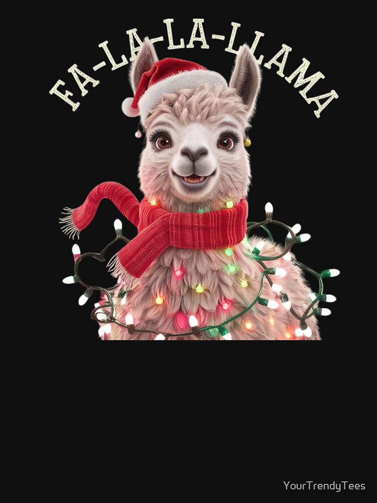 CHRISTMAS CUTE  LAMA by YourTrendyTees