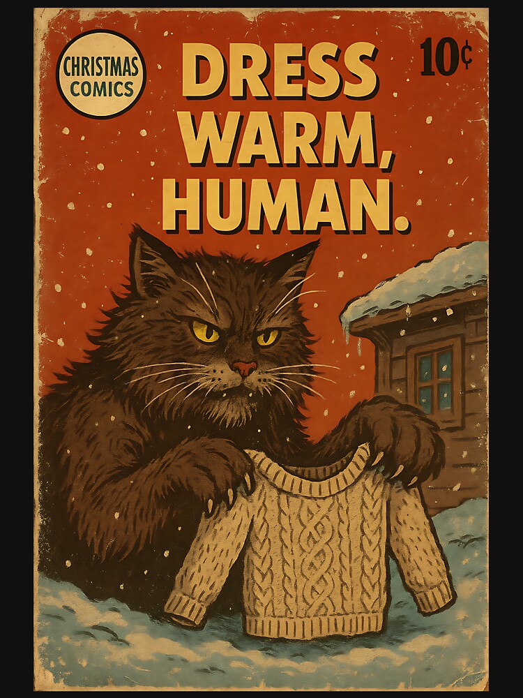 Fearsome Yule Cat: Dress warm, human by bapupa