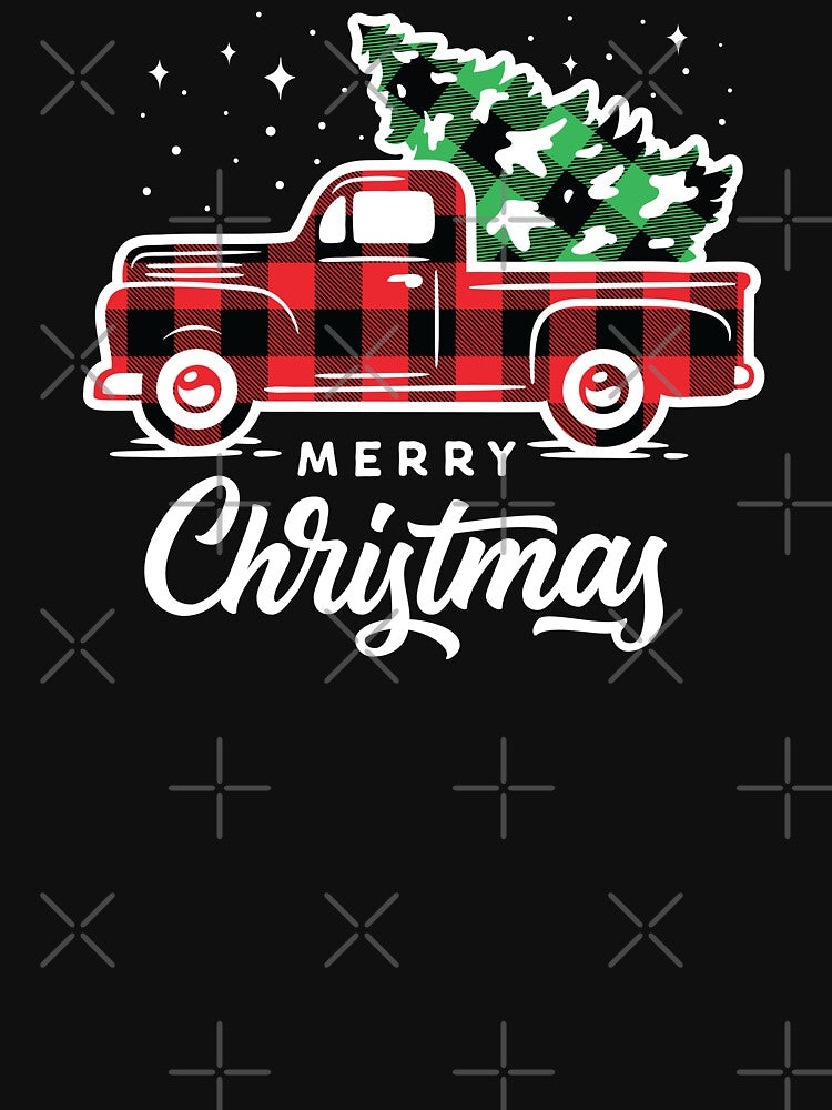 Vintage Style Farm Red Truck with Christmas Tree by EKGifts