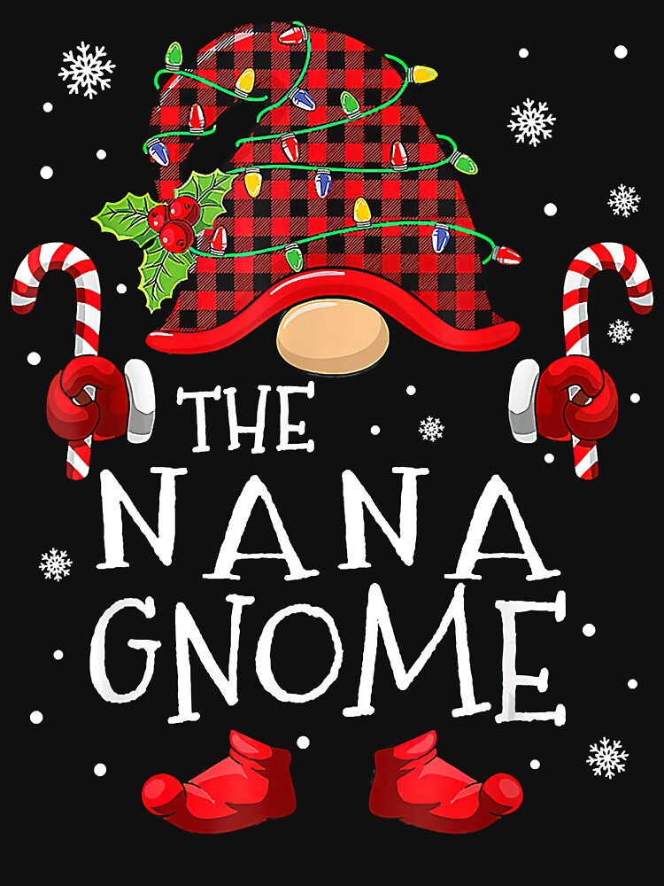 Nana Gnome Buffalo Plaid Matching Family Christmas Pajama by JodyBoling