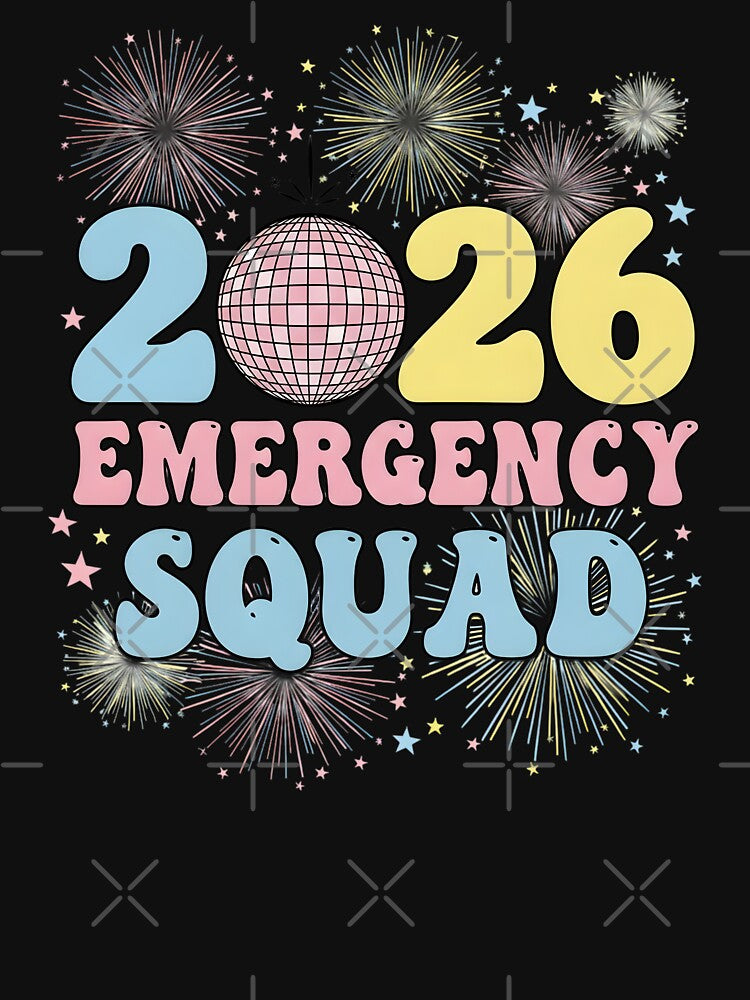 2026 Emergency Squad ER Nurse Happy New Year Disco Ball NYE by BakeryDozen