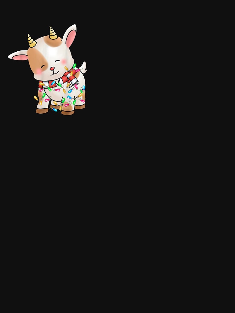 Goat Christmas Tree Lights Funny Goat Xmas by TGMerwin