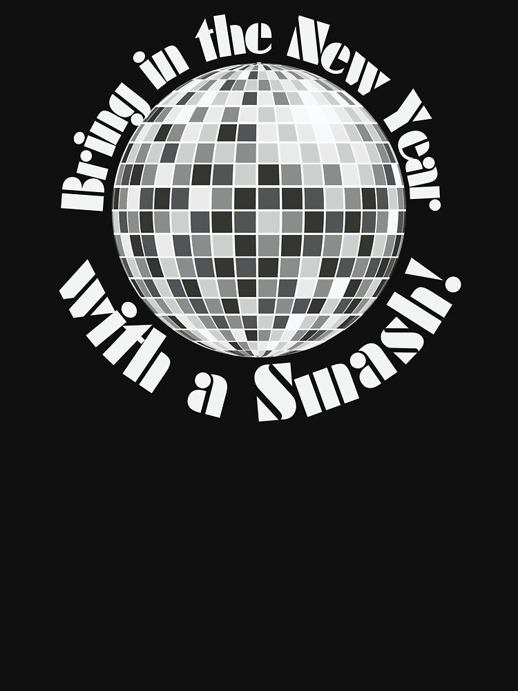 New Year Smash Disco Ball – Retro Party NYE 2026 Design by Seeshellspace Designs
