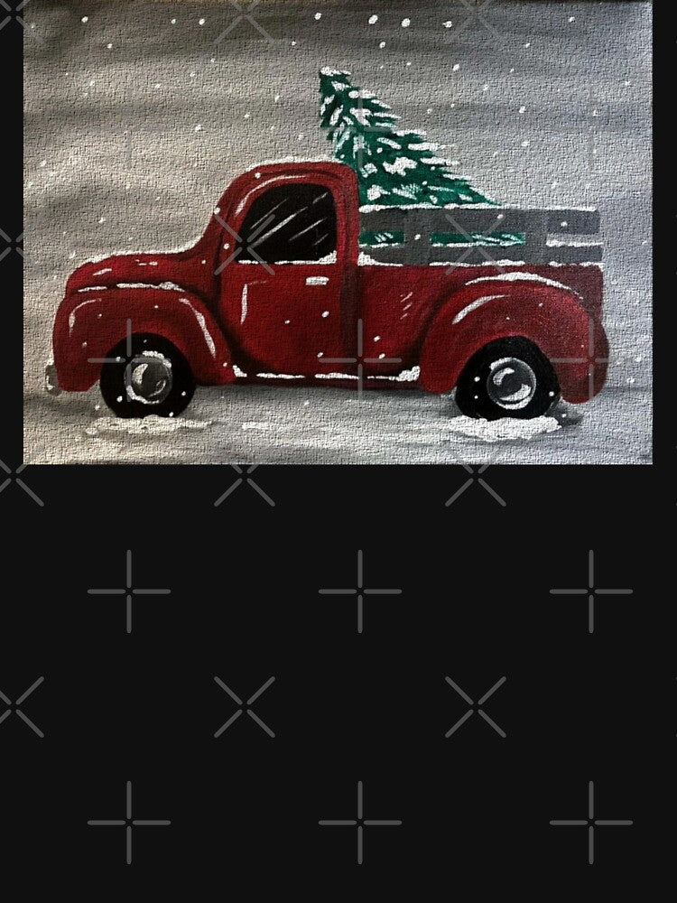 Winter Red Truck by FantasySkyArt